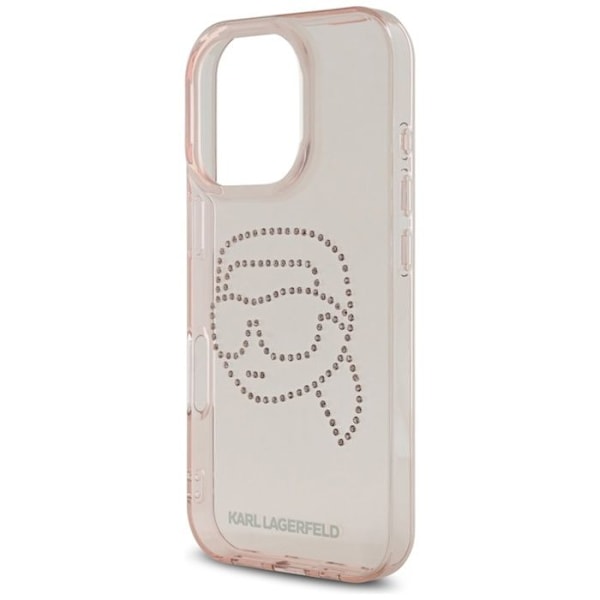 Coque Karl Lagerfeld IML Strass Karl Head för iPhone 16 Pro Max (rosa) rosa
