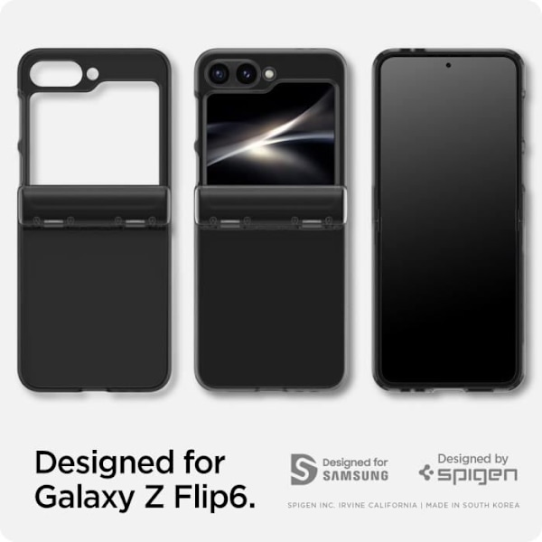 Coque - Spigen - Ultra Hybrid Pro - Kompatibel med Samsung Galaxy Z Flip 6 - Frostgrå - Dubbel lager Frost Grå