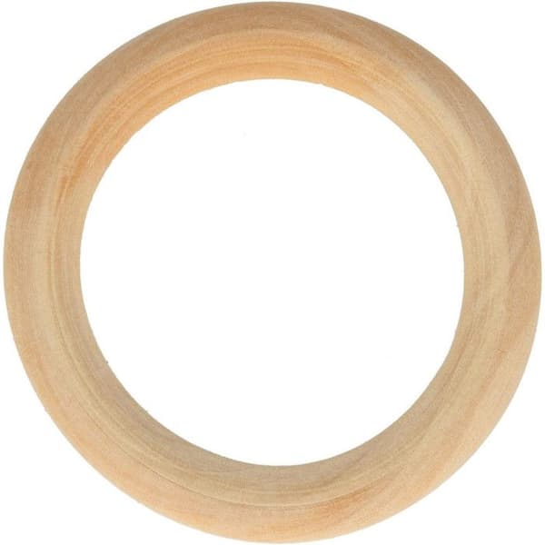 3 träringar 7 cm beige