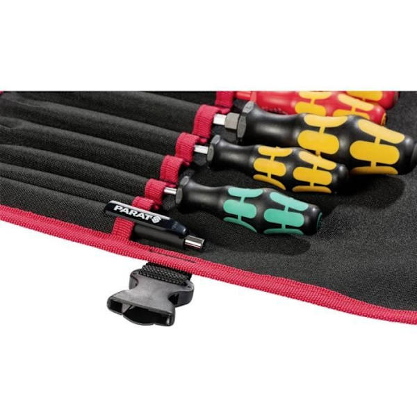 Verktygsfodral - Parat - BASIC Roll-Up Case - Svart - Mått 740x330x5 mm - Obeväpnad svart röd