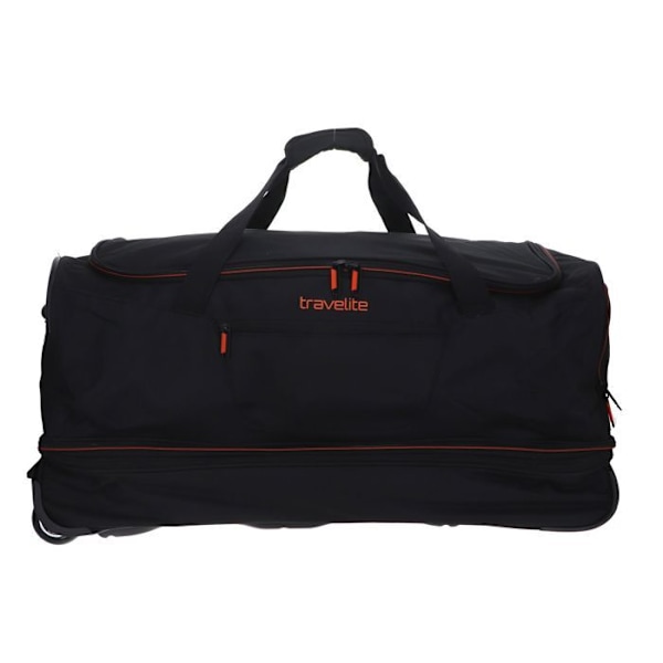 Åkpåse - Travelite - Basics Wheeled Duffle 70 - Svart - 100% polyester - Stort format svart, orange