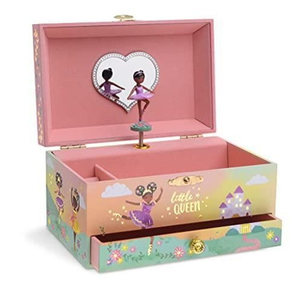 Jewelkeeper - Girls Musical Smyckeskrin, Black Ballerina, Låda, Little Queen Design, Beautiful Dreamer Melody, Petite Pure