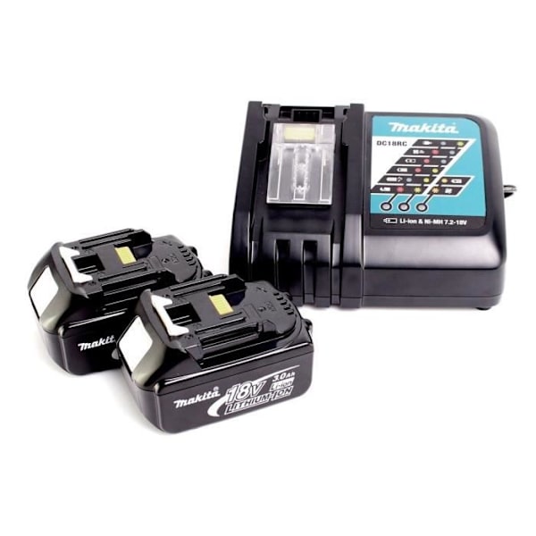 Slagskruvdragare 18V LXT (2x3,0 Ah) i MAKPAC - MAKITA DHP453RFJ blått och svart