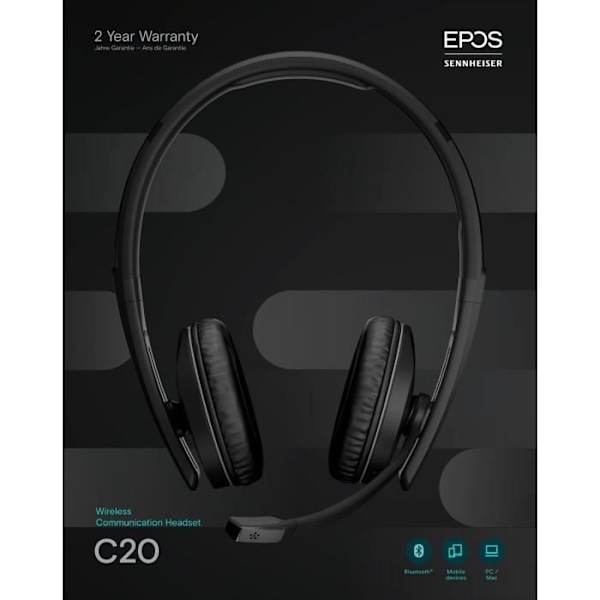 Headset-Mikrofon - EPOS - C20 - Trådlös - Multiplattform - Svart Svart