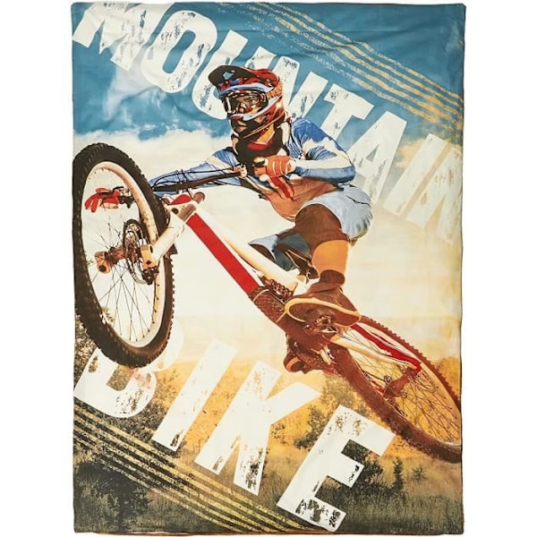 Vändbart bäddset, mountainbike, påslakan 140 x 200 cm, örngott 70 x 90 cm, bomull/förstärkt Flerfärgad