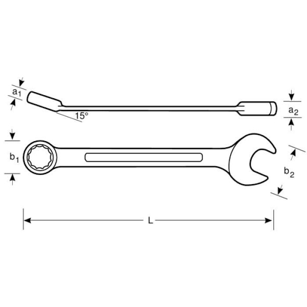Bahco - Kombinationsspärrnyckel kromfinish 3/8 tum - 1RZ-3/8