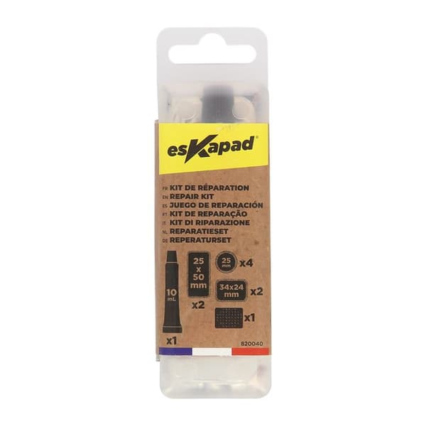 ESKAPAD kit 8 reparationsdelar + rasp + c - reparationssats för cykelpunktering