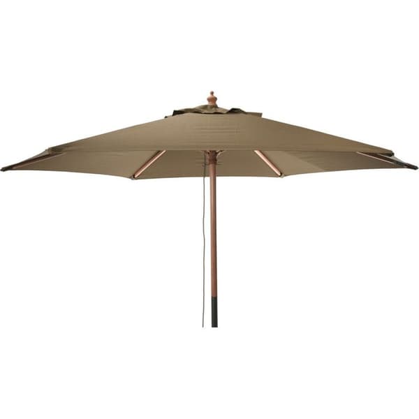 Parasol rak i trä 2,5m taupe Mönster