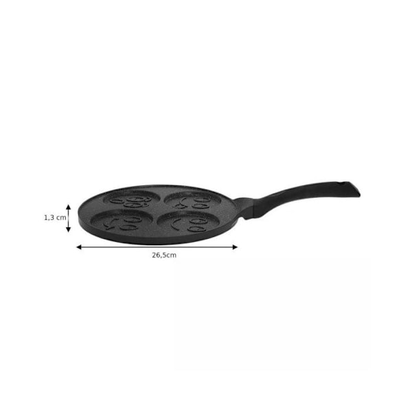 Crepepanna - KINGHOFF - 34673 - Marmor - Grafit - Alla brännare kompatibla Grafit