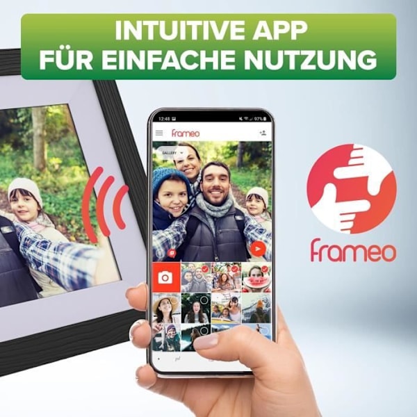 Digital fotoram - InLine - WiFRAME 2 55821H - Pekskärm 10,1 - WiFi - 16 GB minne