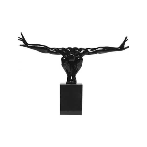 Svart atletstaty - Kare Design - Hukande atlet - Resin - Inredning Svart