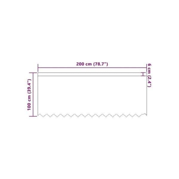 Blommönstrad spetsgardin - vidaXL - Vit - 100x200 cm - Polyester - Ljusfilterande - Integritetspaneler Vit