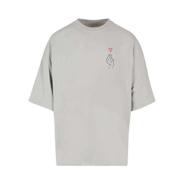 T-shirt Merchcode K Hjärta Stor ljusgrått S