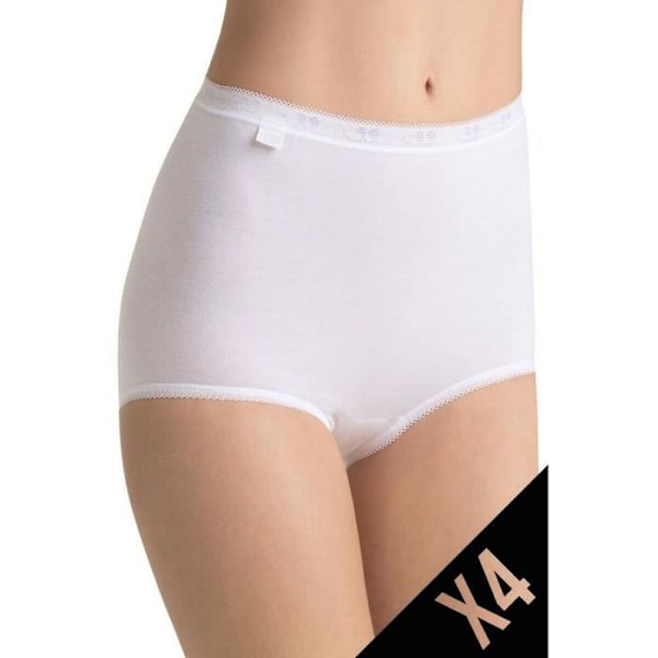 BRIEFS varumärke SLOGGI BASIC + MAXI (3 BRIEFS + 1 GRATIS) färg VIT VIT 56