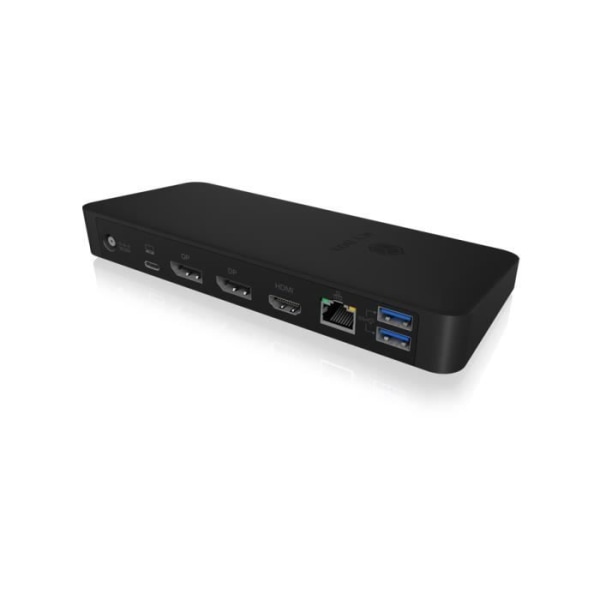 ICY BOX IB-DK2405-C Svart USB-C/Thunderbolt HDMI DisplayPort dockningsstation