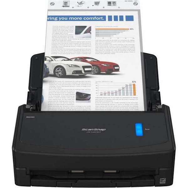Skrivare - Fujitsu - ScanSnap iX1400 - Svart - 40 ppm - Duplex A4