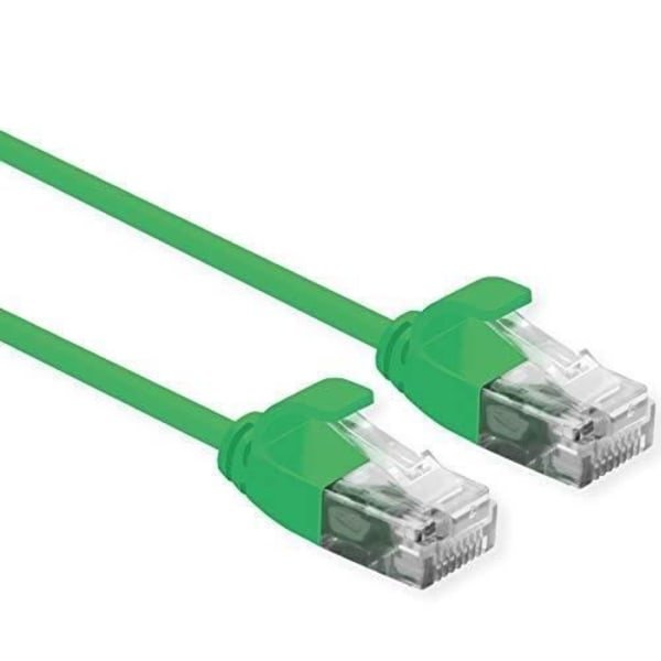 UTP C6A ROLINE patchkabel - Grön - 1,5 meter - Smal - LSOH