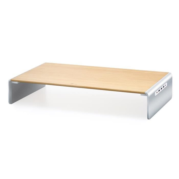 Monitorstativ - J5 CREATE - JCT425 - Trä och aluminium - USB-C dockningsstation - HDMI 4K