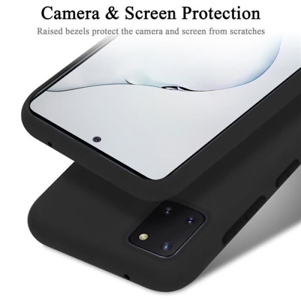 Coque - CADORABO - Samsung Galaxy A81/Note10 Lite/M60S - Flexibel silikon TPU - 360° skydd - Halkfri Svart