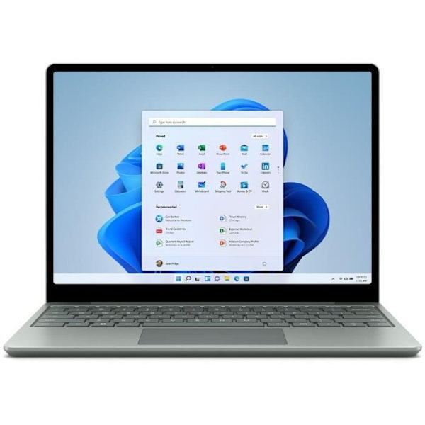Laptop - MICROSOFT - Surface Laptop Go 2 - 12,4" - Core i5 - 8 GB RAM - 256 GB lagring - Windows 11 - AZERTY - Sage Green
