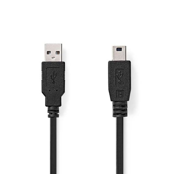 USB-kabel - NEDIS - CCGL60300BK20 - 2.00 m - USB 2.0 - Svart
