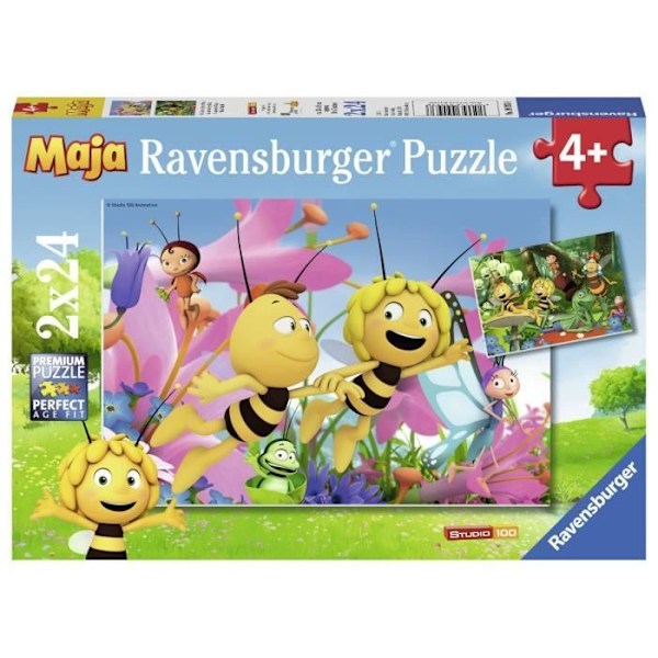 Maya the Bee Puzzle - Ravensburger - 2 pussel med 24 bitar - För barn från 4 år och uppåt