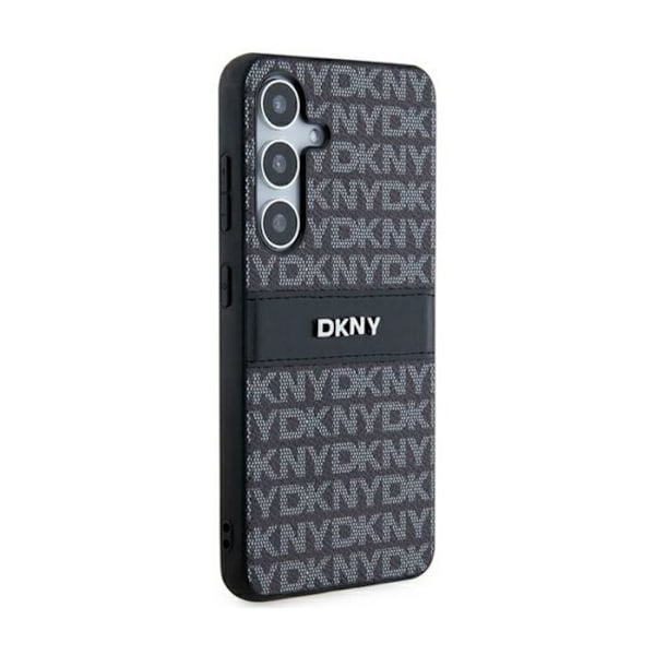 DKNY Cuir Mono Stripe & Metal Logo - Skydd för Samsung Galaxy S24+ (svart)