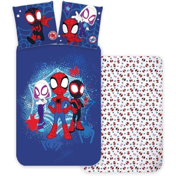 Sängset – Spidey, Ghost-Spider, Spin – 100 x 135 – 100% bomull Flerfärgad