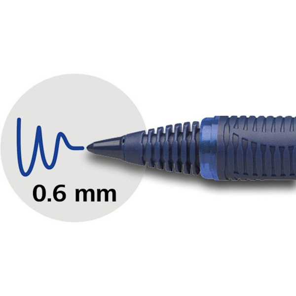 10 rullbollspennor - Blå - 0,6 mm - One Business - Schneider Blå