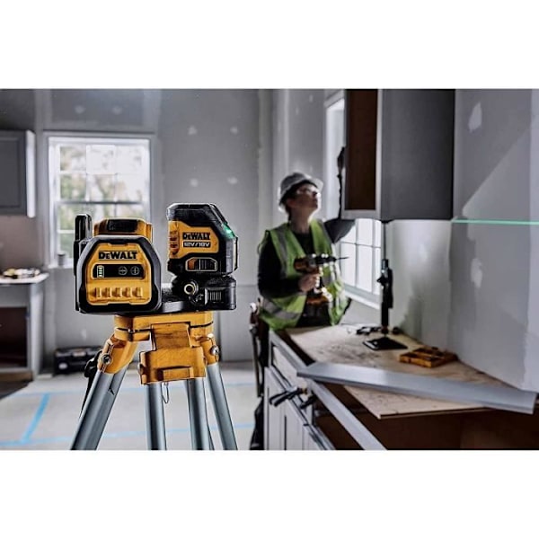 DeWALT DCE088D1G18 Lasernivå CROSS självutjämnande - GRÖN stråle 12V & 18V - 2Ah XR Li-ion - med batteri, laddare & låda