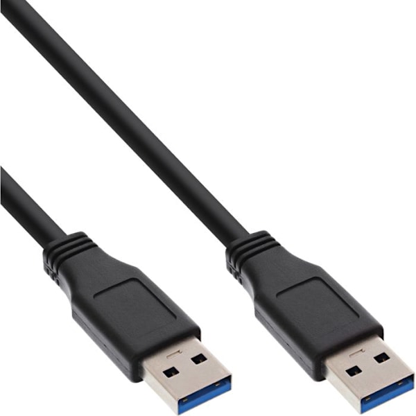 InLine® USB 3.0 Kabel, A och A, svart, 2m