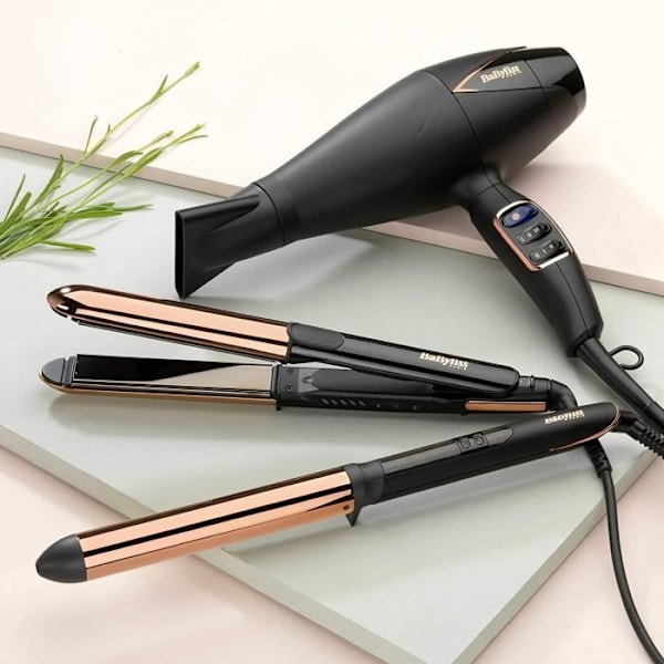 Babyliss Babyliss ST482E plattång - straight & curl shine - 5 temperaturer upp till 235°C - 28 mm tallrikar i äkta titan