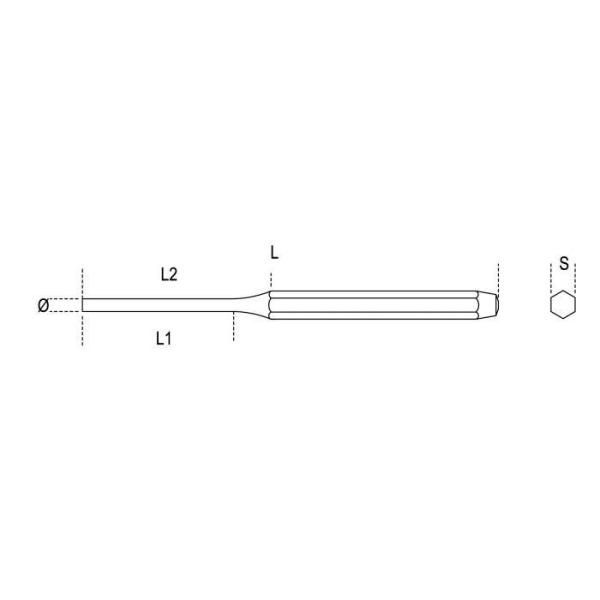 Stansdiameter 4 mm längd 125 mm BETA 000320125