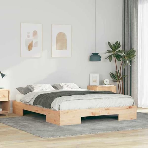 vidaXL Sängram Brun 160 x 200 cm 873022