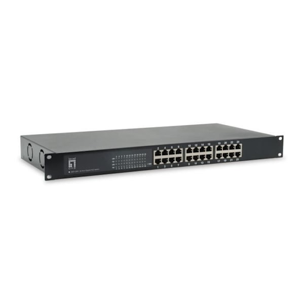 Ethernet-switch - LevelOne - GEP-2421 - 24 portar - Gigabit - Icke-hanterad Svart