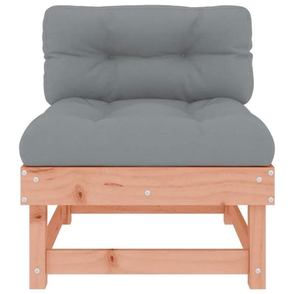 vidaXL Centralsoffa med kuddar i massiv douglas, trädgårdsoffa, trädgårdsstol, utomhusstol, soffa 825434