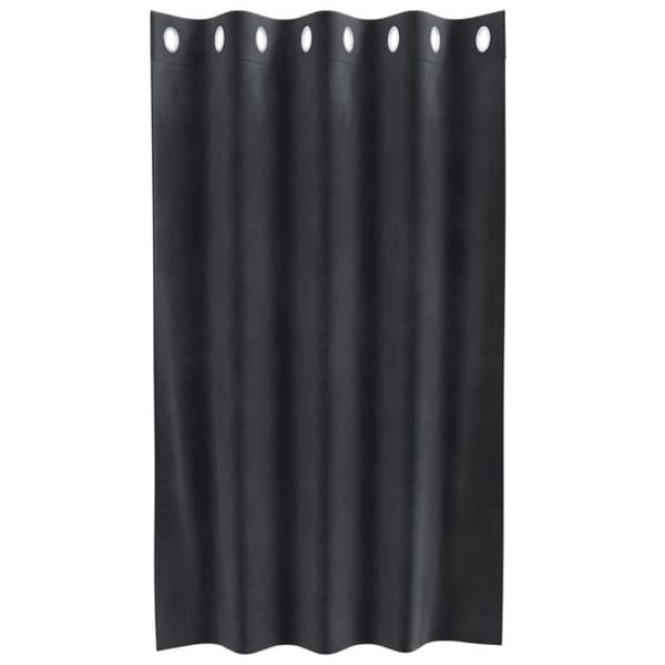 Opaquefördrag - Mörkgrå sammet - 140x140 cm - Ögla - Nutida stil antracit