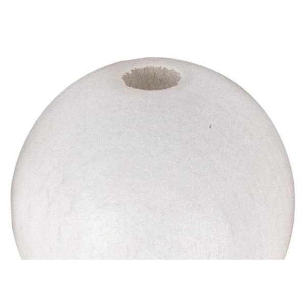 Hålade träkulor mat ø 30mm - vit Vit