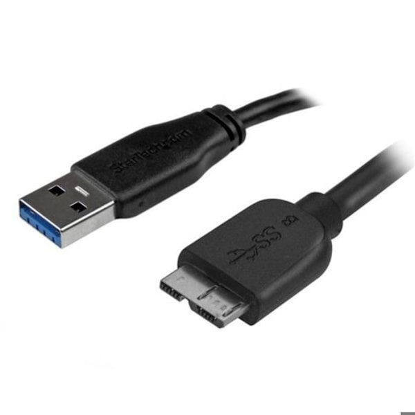 USB 3.0 slim A till Micro B-kabel 3m - M / M - Svart - USB A till Micro B-kabel - M / M - Svart - USB3AUB3MS