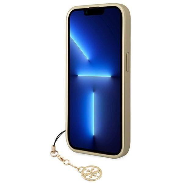Guess 4G Charms Collection - Fodral för iPhone 14 Pro (brun) - 3666339094171