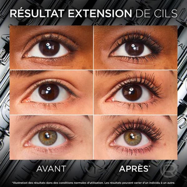 L'Oréal Paris Mascara Telescopic Extensionist Noir 9,9ml Svart
