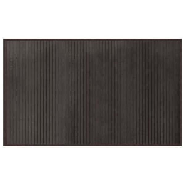 vidaXL Mörkbrun rektangulär matta 60x100 cm bambu 376833