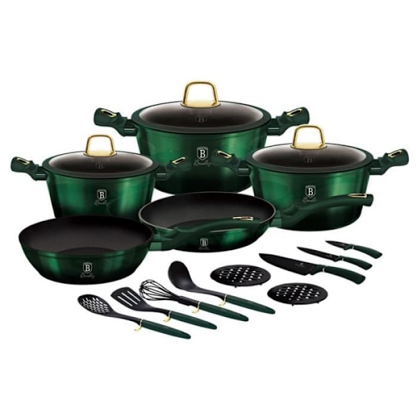 BerlingerHaus 17-delade köksredskap, Emerald Collection - 5999108426940