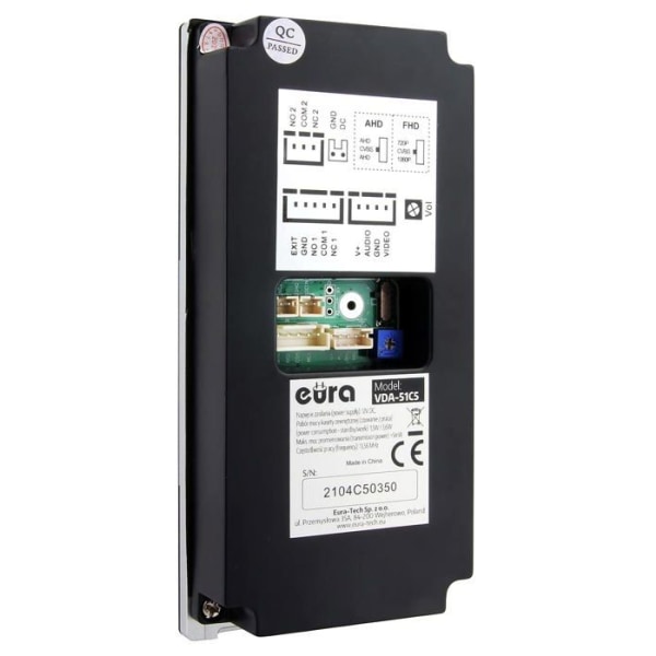 Eura intercom - videotelefon - VDP-99C5 - 4-tråds videointercom 10 tum 2 WiFi-ingångar RFID-kryptering 1080p Vit