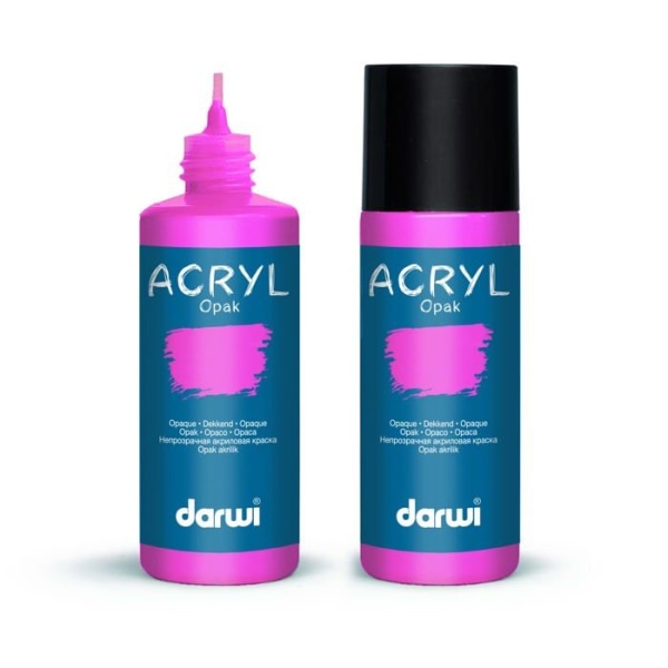 Darwi akrylfärg - DA0220080475 - C - En flaska Opaque Acrylic Paint - Rosa färg - 80 ML - ACRYLIC