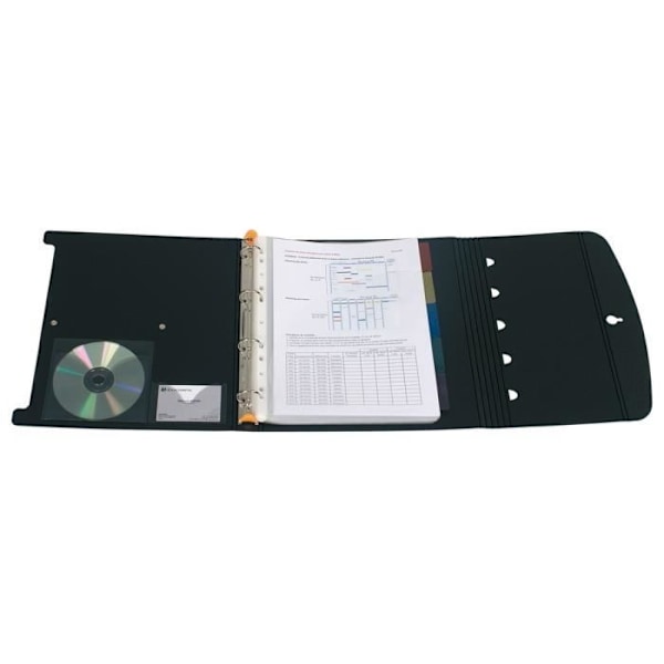 EXACOMPTA Exashow A4 Presentation Pärm 4 Ringar 30mm Exactive Svart