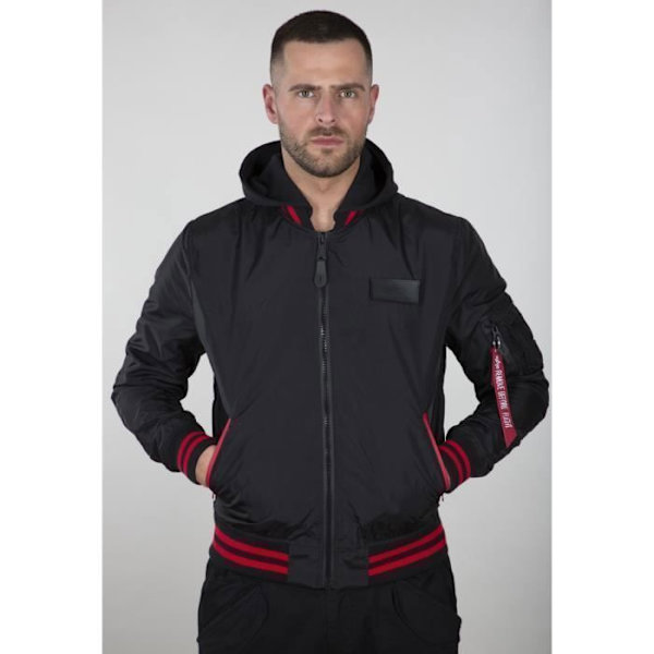 Jacka - Alpha Industries - MA-1 TT Hood Defense - Svart - Vuxen - Man Svart S