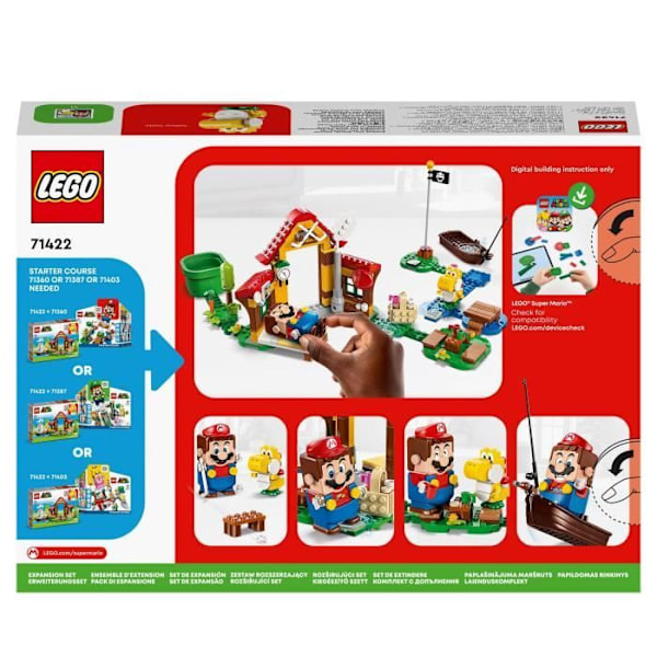 LEGO® Super Mario 71422 Mario's Picknick Expansion Set, kombinera leksak med startpaket Flerfärgad