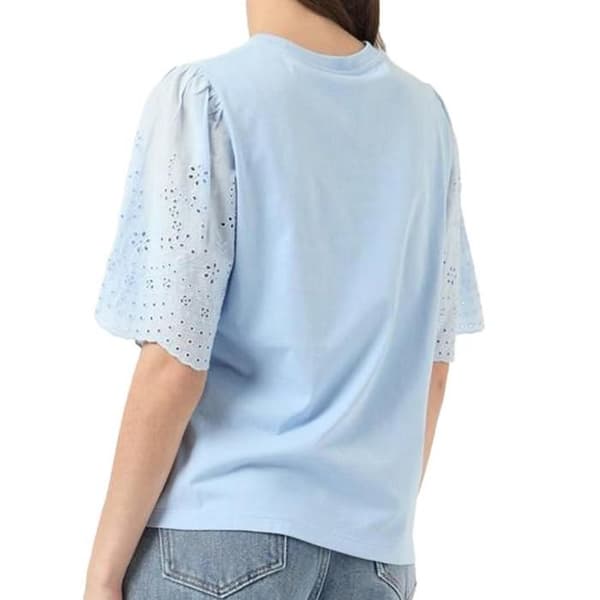 T-shirt Blå Dam YAS Ärmar Blå S