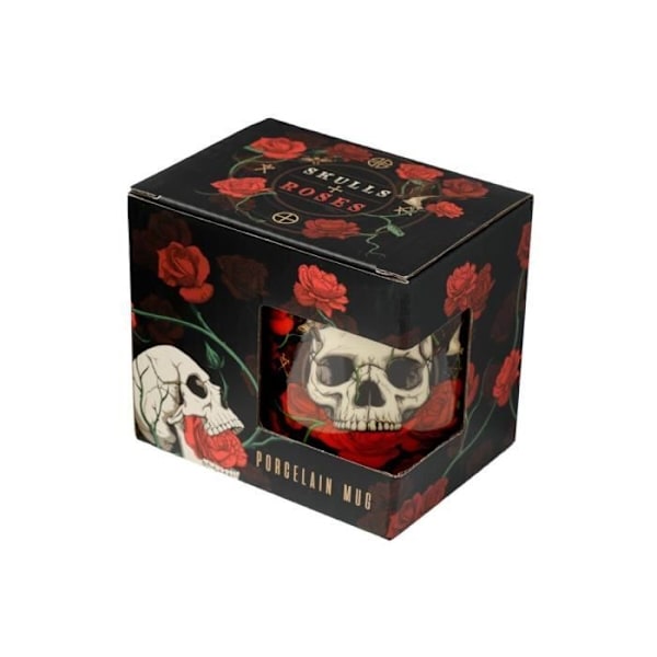 Porslinsmugg döskallar & rosor Skull Puckator